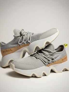 Sorel‎ Kinectic Impact II Wonder Lace Sneaker Dove Gray Sea Salt W10